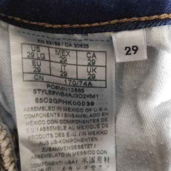 Guess Jeans women's size 29 ink blue colour sexy curve mid-rise skinny - Picture 7 of 15